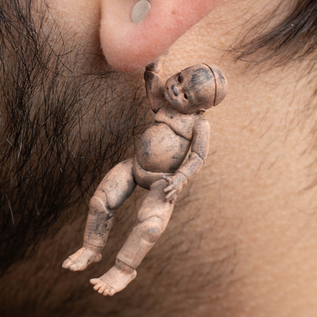 Creepy Baby Doll Earrings