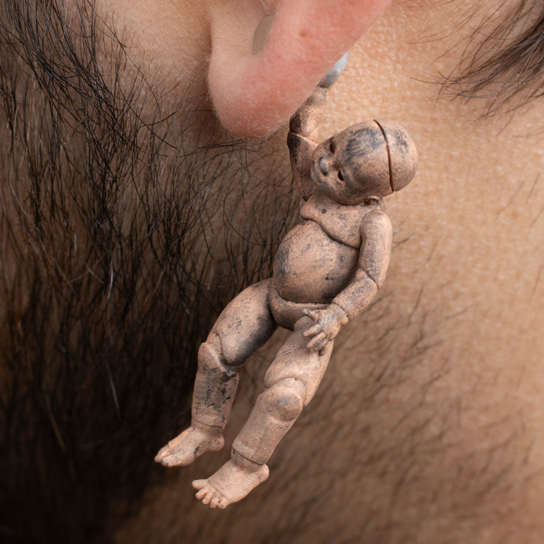 Creepy Baby Doll Earrings