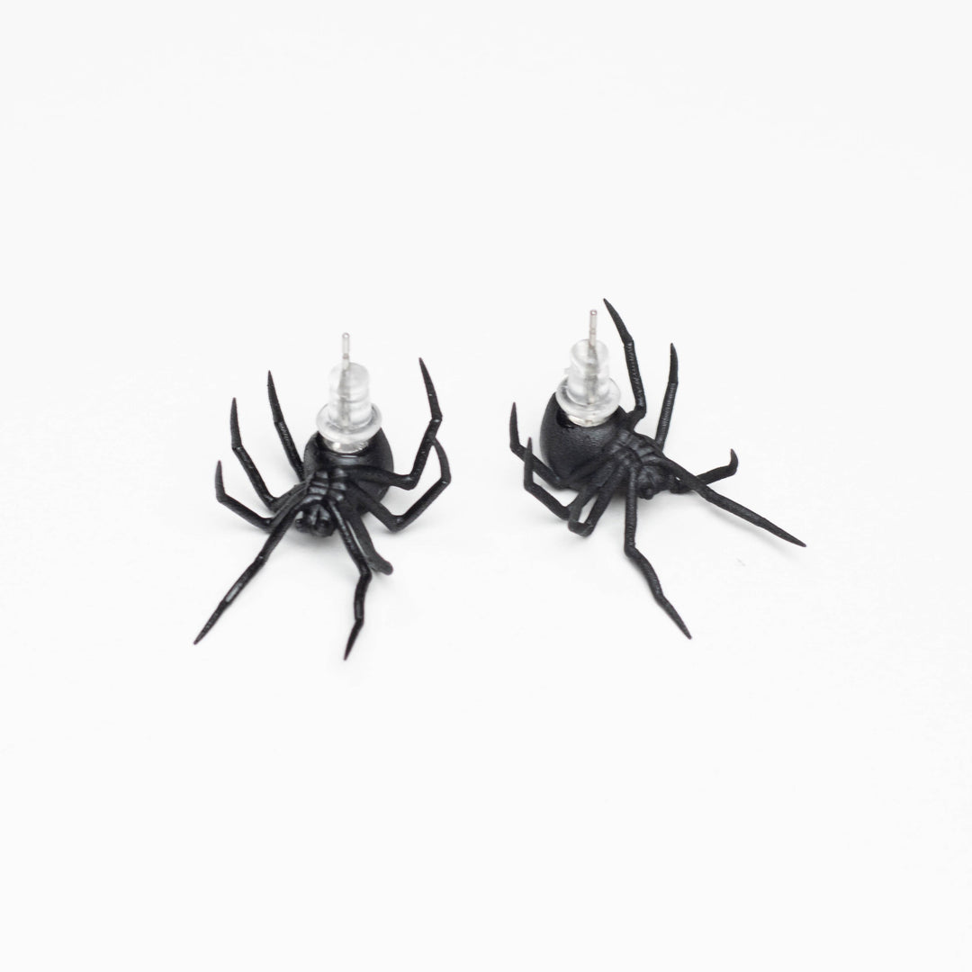 Black Widow Spider Earrings