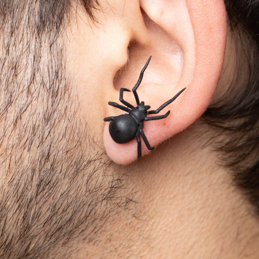 Black Widow Spider Earrings